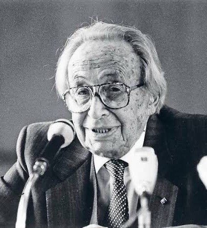 Retrato de Hans Jonas, filósofo alemão conhecido por sua contribuição central à Ética da Tecnologia com o conceito de ética da responsabilidade.
